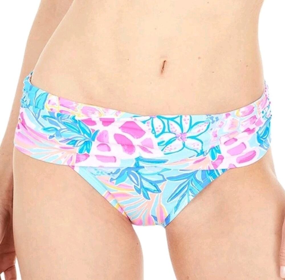 Lilly Pulitzer Lagoon Sarong Hipster Bikini Bottom Rainforest Retreat 16 NWT